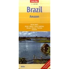 Brazil: Amazon 1 : 2 500 000: Special Maps: Belem, Iquitos Leticia / Tabatinga, Macapa, Manaus, Parintins, Santarem (Nelles Map)