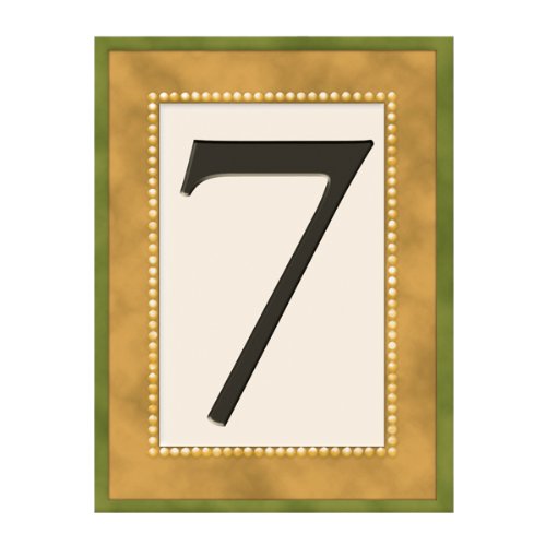 Grasslands Road Estate Pineapple 3 by 4-Inch Build Your Address Plaque with Magnetic Tile, Number 7