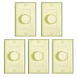 5 New Ivory Wall Mount Impedance Matching Speaker Dial Volume Control Switches 5TSVCD(I)