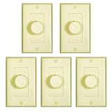 5 New Ivory Wall Mount Impedance Matching Speaker Dial Volume Control Switches 5TSVCD(I)
