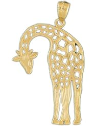 Dazzlers Solid 14k Gold Giraffe Charm Pendant Available in three colors from jewelsberry (weights: 2.1 grams only)
