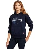 MLB Women's Milwaukee Brewers Authentic Collection Change Up Hooded Perfect Fleece Pullover (Pro Navy, Large)