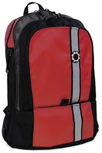DadGear Backpack Diaper Bag - Red Retro Stripe