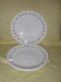 SET OF 4 - CORELLE " BURGANDY PATTERN " 10 INCH DINNER PLATES