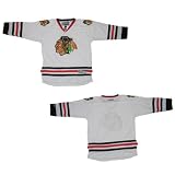 Boys NHL Chicago Blackhawks Hockey Jersey / Sweater with Embroidered Logo - White (Size: L/XL )