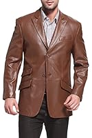 BGSD Men's "Noah" Peaked-Lapel Lambskin Leather Blazer