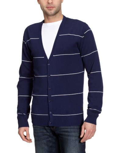 TOM TAILOR Herren Strickjacke 30154900010/sporty basic cardigan, Gr. 48 (M), Blau (6362) Preisvergleich