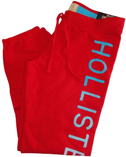 Women's / Girl's Hollister Classic Banded Sweatpants Red (Large)