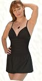 Carol Wior Slimsuit Barbados Shirred Front Swimdress RETAIL VALUE $109