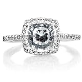 Sheryls 2.5 CT Cushion Cut CZ Engagement Ring