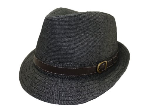 Classic Grey Fedora Hat(98% Cotton 2% Polyester)