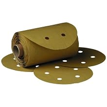 3M Stikit Gold Paper D/F Disc Roll 216U, PSA Attachment, Aluminum Oxide, 5" Diameter, P180 Grit (Roll of 175)