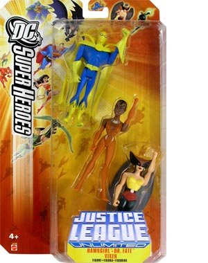  JUSTICE LEAGUE UNLIMITED DC SUPER HEROES HAWKGIRL/DR. FATE/VIXEN Figures