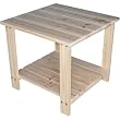 Two Tier Cedar End Table - 20in.L x 20in.W x 18 1 8in.H