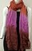 Brown Purple Hand Dyed High Quality, Scarf Neck Wear Wrap, Cool Accessory, Great Affordable Gift for Girls Women Ladies