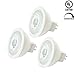 Luxrite LR21303 (3-Pack) 7W MR16 LED Bulb, 12V, 50W Halogen Replacement, Dimmable, Bright White 5000K, 550 Lumens, 25° Narrow Beam Spotlight, GU5.3 Base, UL Listed