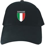 CAPS BLACK EMBROIDERY  SHIELD SURINAME 