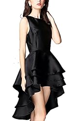  Sleeveless Asymmetric Satin Cocktail  Ball Gown Evening Dress/Homecoming Dress/Prom Dress/Party Dress 