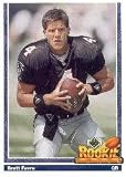 1991 Upper Deck Brett Favre Football Card #647 ROOKIE FORCE - Shipped In Protective Display Case
