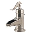 Price Pfister 042-YP0K Ashfield Single-Handle 4-Inch Lavatory Faucet with Pop-Up, Satin Nickel