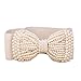 Creazy® Fashion Lady Bowknot Stretch Elastic Wide Belt Pearl Waist Belt (Khaki)