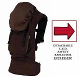 Ergo Baby BC9ODCK Organic Dark Chocolate Baby Carrier with Kona Lining And LED Safety Reflector Light