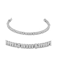 Diamond Bracelet - Channel/Bezel Platinum Tennis Bracelet