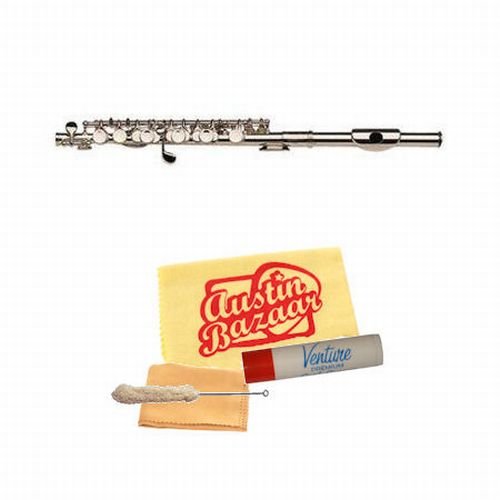Gemeinhardt 4SP Silver Piccolo Bundle with Care Kit and Polishing Cloth