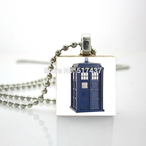 Pretty Lee 2015 New Personalized Jewelry Doctor Who Pendant Scrabble Tile Necklace With Ball Chain