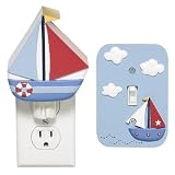 Review Kids Line 2420623 / Tiddliwinks Sailboat Night-Light Switchplate Combo