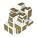 3x3 Mirror Cube Gold (matt) - Zauberw�rfel mit wei�em Untergrund - inkl. Cubikon-Tasche