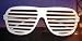 New Shutter Glasses Rock Hip Hop White Shades