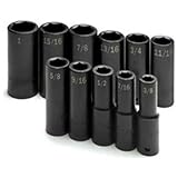 SK Hand Tool 8935 3/8-Inch Drive Deep Impact Socket, 15mm [並行輸入品]