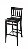 24"H Folding Counter Height Stool Mission Style in Espresso Finish