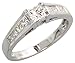 14 Karat Weissgold Fantasie Damen Solitaerer Diamanten Ring, mit 0.85 Karat unsichtbare Diamanten, (4mm) breit