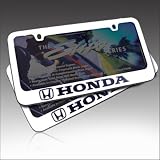 Honda Chrome Solid Brass License Frame, Pair