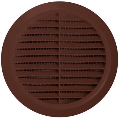 Round circle wall grille cover 100mm , BROWN with fly net, Wall grilles(T30br) by FUSSY CHOICE LTD
