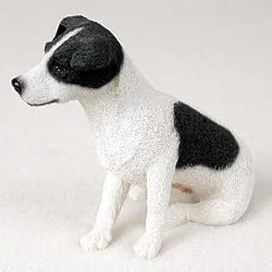 Jack Russell Black and White Dog Figurine