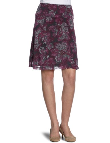 TOM TAILOR Damen Rock (knielang), 55117280070/printed mesh skirt, Gr. 38 (M), Grau (2535) Preisvergleich
