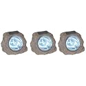 N&auml;ve Deko- LED- Solar- Steinleuchte 3-er Set 517003