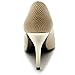 Ollio Women's Shoe Metalic High Heeled Snake Skin Dress Pump
