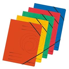 Herlitz 10902872 Eckspanner A4 Colorspan, farbig sortiert, 5er Packung