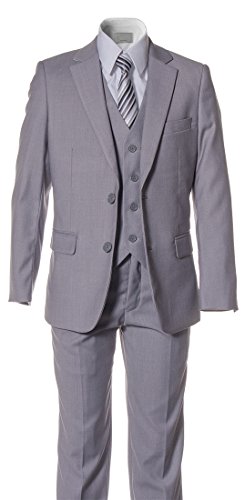 Boys Slim Fit Light Grey Suit in Toddlers to Boys Sizing