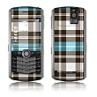 Turquoise Plaid Design VERTICAL CAMERA Original Pearl 8110/ Pearl 8100 Cell Phone Protective Skin Decal Sticker