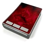 Crimson Quantum Waves Design Xbox 360 HD DVD Decorative Protector Skin Decal Sticker