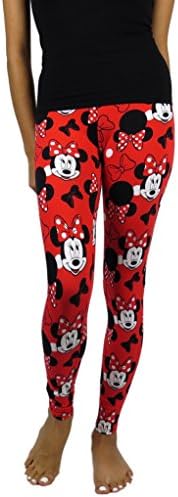 Disney Womens Minnie Mouse Leggings Red