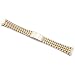 Two Tone Link Watchband & Deployment Buckle Watch Band