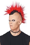 Mohawk Punk Rock Costume Wig Adult Red