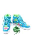 Punkrose Turquoise Splash High-Top Sneakers