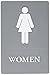 Quartet Women Bathroom Sign, ADA Approved, 6